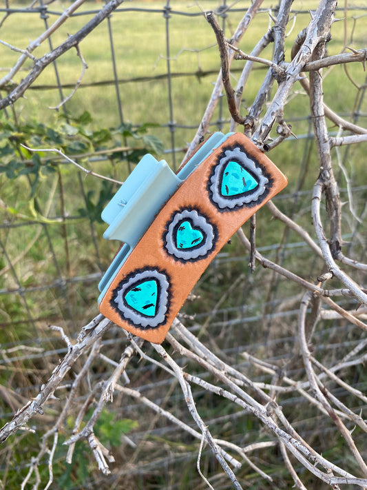 Turquoise Claw Clip